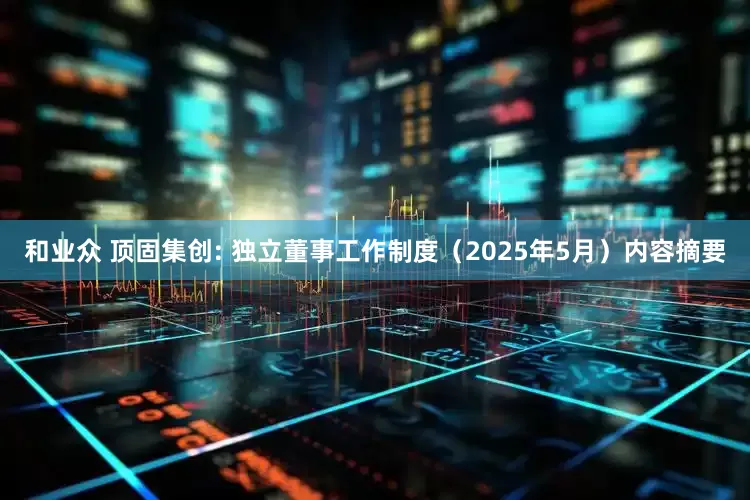 和业众 顶固集创: 独立董事工作制度（2025年5月）内容摘要