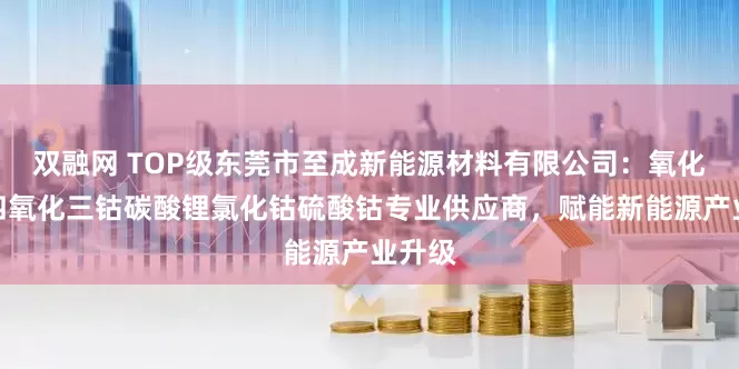 双融网 TOP级东莞市至成新能源材料有限公司：氧化亚镍四氧化三钴碳酸锂氯化钴硫酸钴专业供应商，赋能新能源产业升级